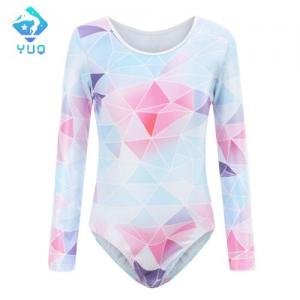 Long-sleeved Printed Gymnastics Competition Leotards